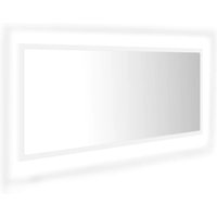 Bonnevie - LED-Badspiegel,Wandspiegel Weiß 100x8,5x37 cm Acryl vidaXL von BONNEVIE