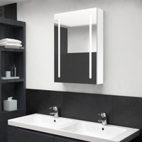 Bonnevie - LED-Spiegelschrank,Bad Spiegelschrank,Bad Hängeschrank fürs Bad Glänzend Weiß 50x13x70 cm CCA918667 von BONNEVIE