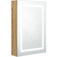 LED-Spiegelschrank,Bad Spiegelschrank fürs Bad Eichenoptik 50x13x70 cm vidaXL von BONNEVIE