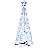 LED-Weihnachtsbaum,Outdoor-Lichterketten Kegelform Blau 200 LEDs 70x180 cm vidaXL von BONNEVIE