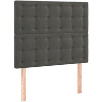 Led Kopfteil Dunkelgrau 100x5x118/128 cm Samt vidaXL Led Kopfteil Dunkelgrau 100x5x118/128 cm Samt vidaXL von JINLEFU