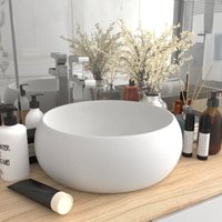 Bonnevie - Luxuriöses Waschbecken,Handwaschbecken,Waschtisch Rund Matt Weiß 40x15 cm Keramik JDVN313178 Bonnevie - Luxuriöses Waschbecken,Handwaschbecken,Waschtisch Rund Matt Weiß 40x15 cm Keramik JDVN313178 von BONNEVIE