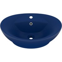 Luxus-Waschbecken,Handwaschbecken Überlauf Matt Dunkelblau 58,5x39cm Keramik vidaXL von BONNEVIE