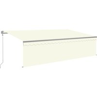 Markise Automatisch Einziehbar mit Volant 5x3 m Creme vidaXL14333 von BONNEVIE