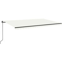 Markise Manuell Einziehbar 500x350 cm Creme vidaXL98307 von BONNEVIE