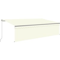 Markise Manuell Einziehbar mit Rollo 5x3 m Creme vidaXL86577 von BONNEVIE