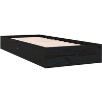 Massivholzbett ohne Matratze Schwarz 75x190 cm Vidaxl Massivholzbett ohne Matratze Schwarz 75x190 cm Vidaxl von VIDAXL