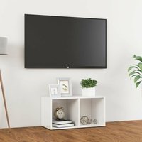 Moderne TV-Möbel, TV-Lowboard TV-Schrank für das Wohnzimmer Hochglanz-Weiß 72x35x36,5 cm Holzwerkstoff -FV51875 - Weiß von BONNEVIE