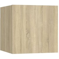 Bonnevie - Nachttisch,Beistelltisch Sonoma-Eiche 30,5x30x30 cm Holzwerkstoff vidaXL von BONNEVIE