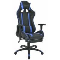 Neigbarer Bürostuhl Computerstuhl Ergonomisch,Gaming Chair mit Fußstütze Blau -DE68363 - Blau von BONNEVIE