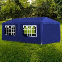 Partyzelt Pavillon Gartenpavillon - 3x6 m Blau BV948589 Bonnevie von BONNEVIE