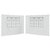 Partyzelt-Seitenwände 2 Stück mit Fenster pe Weiß Vidaxl Weiß von BONNEVIE