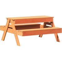 Picknicktisch mit Sandkasten für Kinder Wachsbraun Kiefernholz vidaXL36673 von BONNEVIE