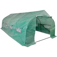 Vidaxl - Polytunnel Gewächshaus Begehbar & Mobil Stahlrahmen 18 m² von VIDAXL