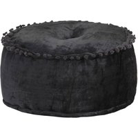 Pouf Rund Samt 40×20 cm Anthrazit vidaXL915831 von BONNEVIE