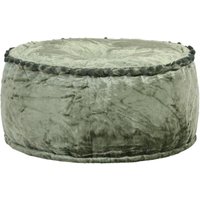 Pouf Rund Samt 40x20 cm Grün vidaXL882783 von BONNEVIE