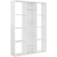 Raumteiler/Bücherregal,Standregal Hochglanz-Weiß 100x24x140 cm vidaXL von BONNEVIE