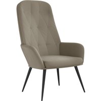 Bonnevie - Relaxsessel Hellgrau Samt vidaXL491081 von BONNEVIE