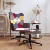 Bonnevie - Relaxsessel mit Hocker Fernsehsessel - Liegesessel Patchwork Stoff BV117865 von BONNEVIE