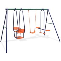 Schaukelset mit 5 Sitzen Hollywoodschaukel Gartenschaukel - Schaukelbank Orange BV450193 Bonnevie von BONNEVIE