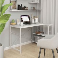 Schreibtisch Computertisch - Bürotisch Weiß 110x72x70 cm Holzwerkstoff BV748990 - BonneVie von BONNEVIE