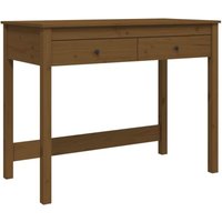 Vidaxl - Schreibtisch mit Schubladen Honigbraun 100x50x78 cm Massivholz Braun von BONNEVIE