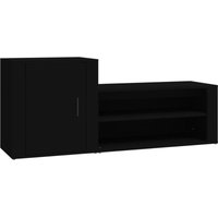 Jinlefu - Schuhschrank Schwarz 130x35x54 cm Holzwerkstoff vidaXL von JINLEFU