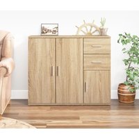 Sideboard,Kommode,Küchenschrank,Aufbewahrungsschrank Sonoma-Eiche 91x29,5x75 cm Holzwerkstoff CFW574662 von BONNEVIE