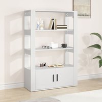 Sideboard Anrichte,Beistellschrank fuer Flur,Kueche,Kommode Weiß 80x30x119,5 cm Holzwerkstoff Bonnevie 15526 von BONNEVIE
