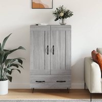 Sideboard Highboard für Wohnzimmer - Schrank Kommode Anrichte Grau Sonoma 69,5x31x115 cm Holzwerkstoff -FV22581 von BONNEVIE