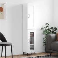 Sideboard Highboard für Wohnzimmer - Schrank Kommode Anrichte Hochglanz-Weiß 34,5x34x180 cm Holzwerkstoff -FV29802 von BONNEVIE