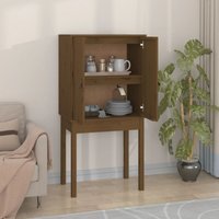 Sideboard Highboard für Wohnzimmer - Schrank Kommode Anrichte Honigbraun 60x40x120 cm Massivholz Kiefer -FV50624 von BONNEVIE