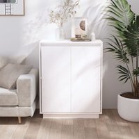 Bonnevie - Sideboard Kommode Weiß für Wohnzimmer - Schrank Anrichte 60x34x75 cm Massivholz Kiefer -FV28164 von BONNEVIE