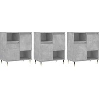 3 Stk. Sideboards,Kommode Betongrau Holzwerkstoff vidaXL von BONNEVIE