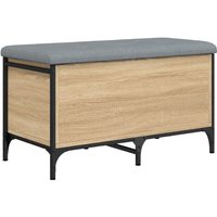 Sitzbank mit Stauraum Sonoma-Eiche 82x42x45 cm Holzwerkstoff Vidaxl Braun von BONNEVIE