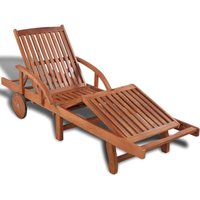 Sonnenliege Gartenliege Liegestuhl - aus Holz Verstellbar in 5 Positionen BV832304 Bonnevie von BONNEVIE