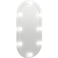 Spiegel mit LED-Leuchten 80x40 cm Glas Oval vidaXL46713 von BONNEVIE