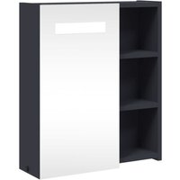 Spiegelschrank mit LED-Beleuchtung Grau 45x13x52 cm vidaXL776482 von BONNEVIE