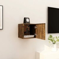TV-Möbel, TV-Lowboard - TV-Schrank für das Wohnzimmer,TV-Wandschrank Räuchereiche 30,5x30x30 cm -FV86981 - Braun von BONNEVIE
