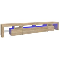 Bonnevie - TV-Schrank,TV-Möbel mit LED-Leuchten Sonoma-Eiche 260x36,5x40 cm vidaXL von BONNEVIE