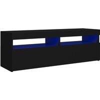 Bonnevie - TV-Schrank,TV-Möbel mit LED-Leuchten Schwarz 120x35x40 cm vidaXL von BONNEVIE