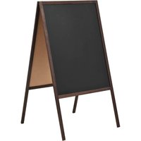 vidaXL Tafel Kundenstopper Doppelseitig Zedernholz Freistehend 60×80cm vidaXL Tafel Kundenstopper Doppelseitig Zedernholz Freistehend 60×80cm von VIDAXL