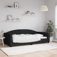 Tagesbett,Gästebett,Jugendbett für Gästezimmer Schlafzimmer Schwarz 100x200 cm Stoff VMEC355326 Bonnevie von BONNEVIE