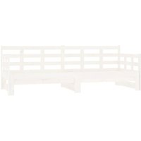 Tagesbett,Gästebett Ausziehbar Weiß Massivholz Kiefer 2x(80x200) cm Vidaxl von VIDAXL