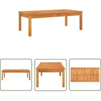 The Living Store Couchtisch 100x50x33 cm Massivholz Akazie - Couchtisch - Gartenmöbel - Outdoor Möbel - Esszimmertisch - Balkonmöbel von BONNEVIE