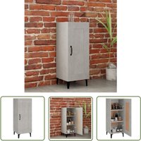 The Living Store Sideboard Betongrau 34,5x34x90 cm Holzwerkstoff - Schreibtisch - Wohnzimmermöbel - Sideboard - Hochschrank - Regal von BONNEVIE