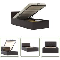 The Living Store Stauraumbett Hydraulisch Grau Kunstleder 100×200 cm - Einzelbett - Stauraumbett - Boxspringbetten - Doppelbett - Schlafraumgestaltung The Living Store Stauraumbett Hydraulisch Grau Kunstleder 100×200 cm - Einzelbett - Stauraumbett - Boxspringbetten - Doppelbett - Schlafraumgestaltung von BONNEVIE