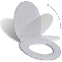 Toilettensitz mit Absenkautomatik Weiß Oval vidaXL244664 von BONNEVIE