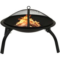 Vidaxl - 2-in-1 Feuerstelle und Grill mit Schürhaken 56x56x49 cm Stahl Vidaxl - 2-in-1 Feuerstelle und Grill mit Schürhaken 56x56x49 cm Stahl von VIDAXL