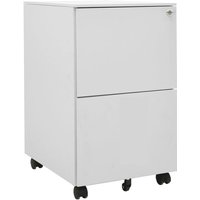 Vidaxl - Aktenschrank mit Rollen Hellgrau 39x45x67 cm Stahl von VIDAXL